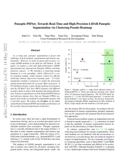 Panoptic-PHNet: Towards Real-Time and High-Precision LiDAR Panoptic
  Segmentation via Clustering Pseudo Heatmap