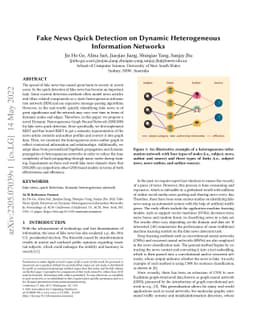 Fake News Quick Detection on Dynamic Heterogeneous Information Networks