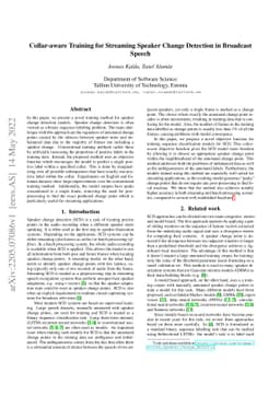 Collar-aware Training for Streaming Speaker Change Detection in
  Broadcast Speech