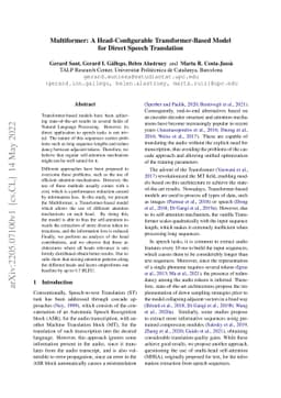Multiformer: A Head-Configurable Transformer-Based Model for Direct
  Speech Translation