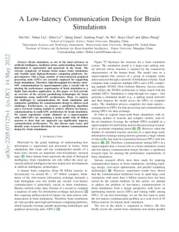 A Low-latency Communication Design for Brain Simulations