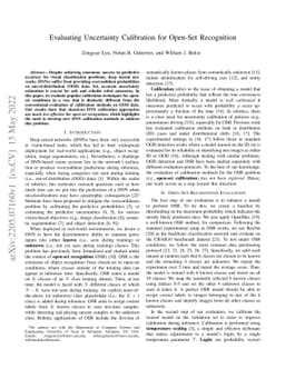 Evaluating Uncertainty Calibration for Open-Set Recognition