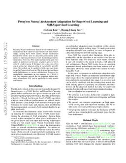 Proxyless Neural Architecture Adaptation for Supervised Learning and
  Self-Supervised Learning