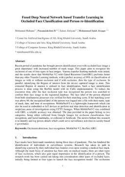 Fused Deep Neural Network based Transfer Learning in Occluded Face
  Classification and Person re-Identification