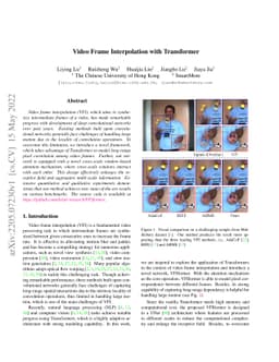 Video Frame Interpolation with Transformer
