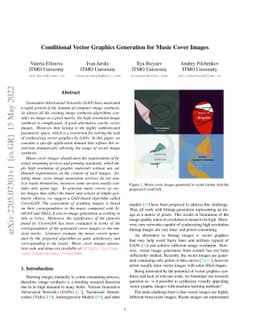 Conditional Vector Graphics Generation for Music Cover Images