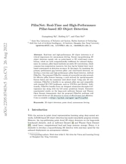 PillarNet: Real-Time and High-Performance Pillar-based 3D Object
  Detection