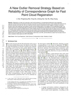 A New Outlier Removal Strategy Based on Reliability of Correspondence
  Graph for Fast Point Cloud Registration
