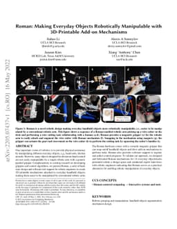 Roman: Making Everyday Objects Robotically Manipulable with 3D-Printable
  Add-on Mechanisms