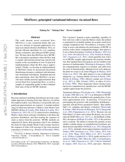 MixFlows: principled variational inference via mixed flows