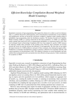 Efficient Knowledge Compilation Beyond Weighted Model Counting