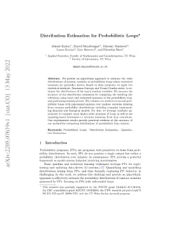Distribution Estimation for Probabilistic Loops