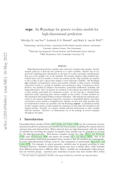 ecpc: An R-package for generic co-data models for high-dimensional
  prediction