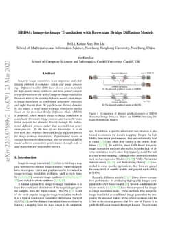 BBDM: Image-to-image Translation with Brownian Bridge Diffusion Models