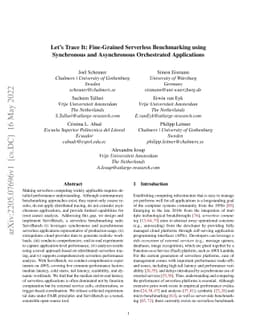 Let's Trace It: Fine-Grained Serverless Benchmarking using Synchronous
  and Asynchronous Orchestrated Applications