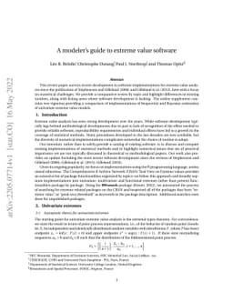 A modeler's guide to extreme value software