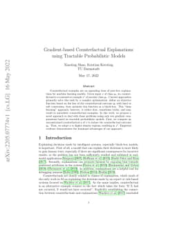 Gradient-based Counterfactual Explanations using Tractable Probabilistic
  Models
