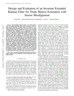 Design and Evaluation of an Invariant Extended Kalman Filter for Trunk
  Motion Estimation with Sensor Misalignment