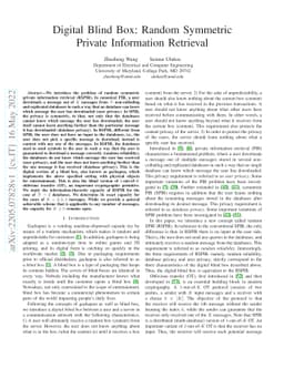 Digital Blind Box: Random Symmetric Private Information Retrieval