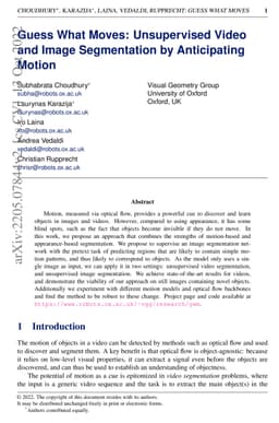 Guess What Moves: Unsupervised Video and Image Segmentation by
  Anticipating Motion