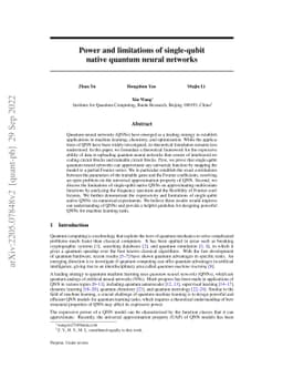 Power and limitations of single-qubit native quantum neural networks