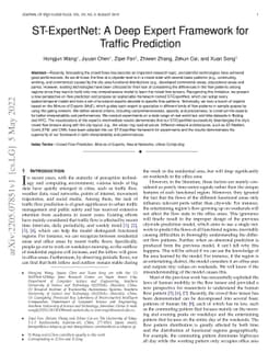ST-ExpertNet: A Deep Expert Framework for Traffic Prediction