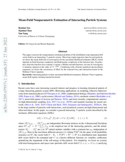 Mean-Field Nonparametric Estimation of Interacting Particle Systems