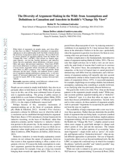 The Diversity of Argument-Making in the Wild: from Assumptions and
  Definitions to Causation and Anecdote in Reddit's "Change My View"