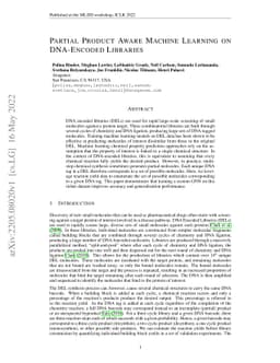 Partial Product Aware Machine Learning on DNA-Encoded Libraries