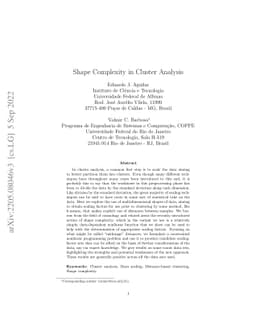 Shape complexity in cluster analysis