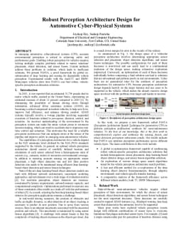 Robust Perception Architecture Design for Automotive Cyber-Physical
  Systems