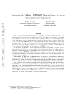Narrowing the LOCAL$\unicode{x2013}$CONGEST Gaps in Sparse Networks via
  Expander Decompositions