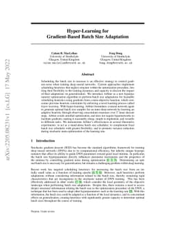 Hyper-Learning for Gradient-Based Batch Size Adaptation