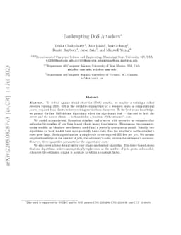 Bankrupting DoS Attackers