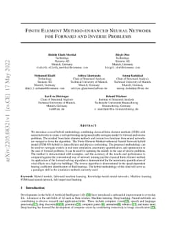Finite Element Method-enhanced Neural Network for Forward and Inverse
  Problems