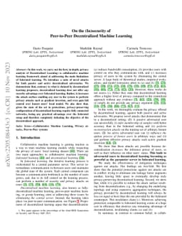 On the (In)security of Peer-to-Peer Decentralized Machine Learning