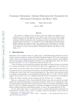 Covariance Estimation: Optimal Dimension-free Guarantees for Adversarial
  Corruption and Heavy Tails