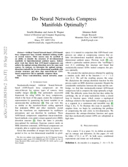 Do Neural Networks Compress Manifolds Optimally?