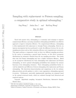 Sampling with replacement vs Poisson sampling: a comparative study in
  optimal subsampling
