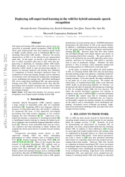 Deploying self-supervised learning in the wild for hybrid automatic
  speech recognition