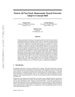 Need is All You Need: Homeostatic Neural Networks Adapt to Concept Shift