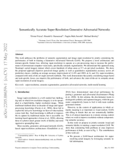 Semantically Accurate Super-Resolution Generative Adversarial Networks