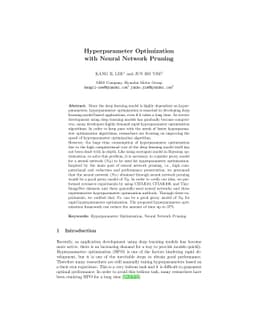 Hyperparameter Optimization with Neural Network Pruning