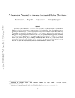A Regression Approach to Learning-Augmented Online Algorithms