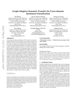 Graph Adaptive Semantic Transfer for Cross-domain Sentiment
  Classification