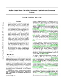 Markov Chain Monte Carlo for Continuous-Time Switching Dynamical Systems