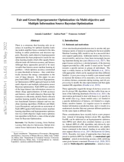 Fair and Green Hyperparameter Optimization via Multi-objective and
  Multiple Information Source Bayesian Optimization