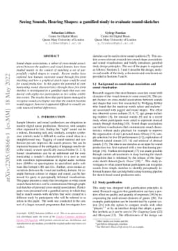 Seeing Sounds, Hearing Shapes: a gamified study to evaluate
  sound-sketches