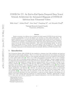 COVID-Net UV: An End-to-End Spatio-Temporal Deep Neural Network
  Architecture for Automated Diagnosis of COVID-19 Infection from Ultrasound
  Videos