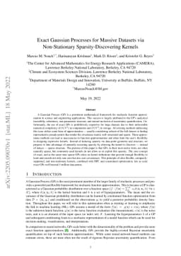 Exact Gaussian Processes for Massive Datasets via Non-Stationary
  Sparsity-Discovering Kernels